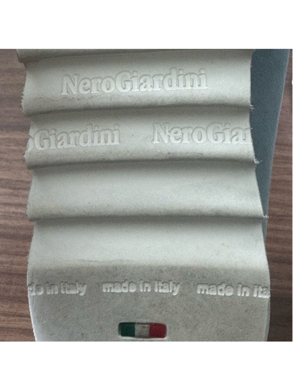 Nero Giardini Made in Italy Light Blue Suede Chain Loafers Platform Comfort Shoe - Picture 6 of 8